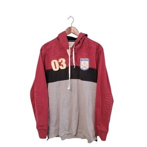 Old Navy Fall 08 Mens Sweden Tre Kronor‎ Rugby Mens Patch Pullover Hoodie XLT